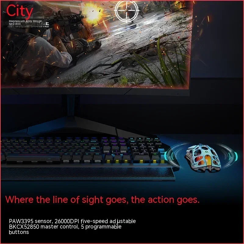 Magnesium Alloy Wireless Gaming Mouse - Wholesalus