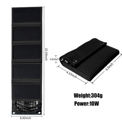 Portable Solar Panel USB Power Bank - Wholesalus