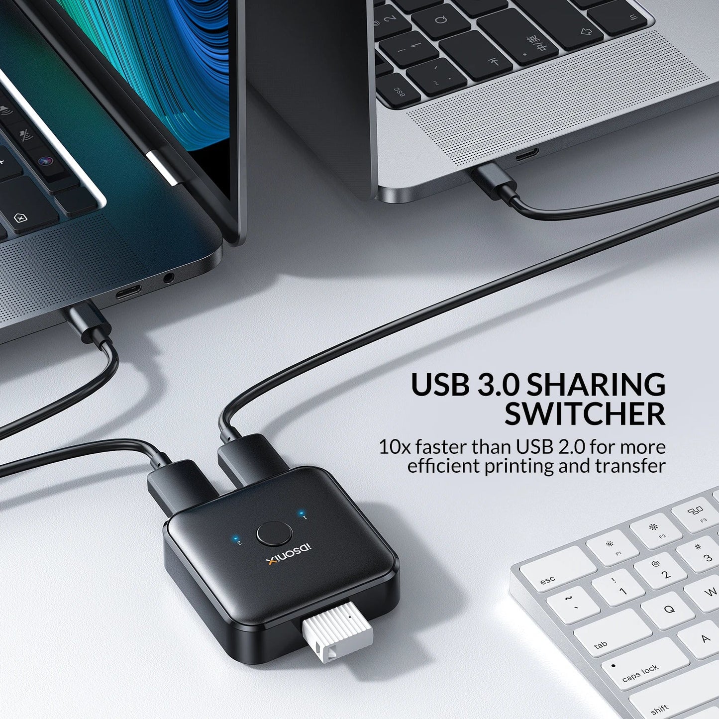 2 In 1 Data Switcher USB HUB