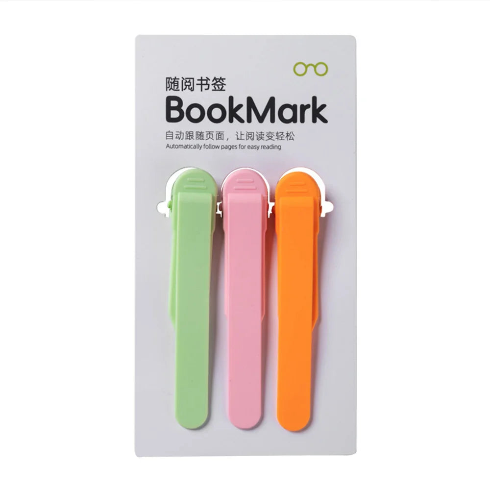 3Pcs Silicone Bookmarks