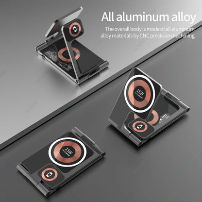 3 in 1 Foldable Magsafe Wireless Charger - Wholesalus