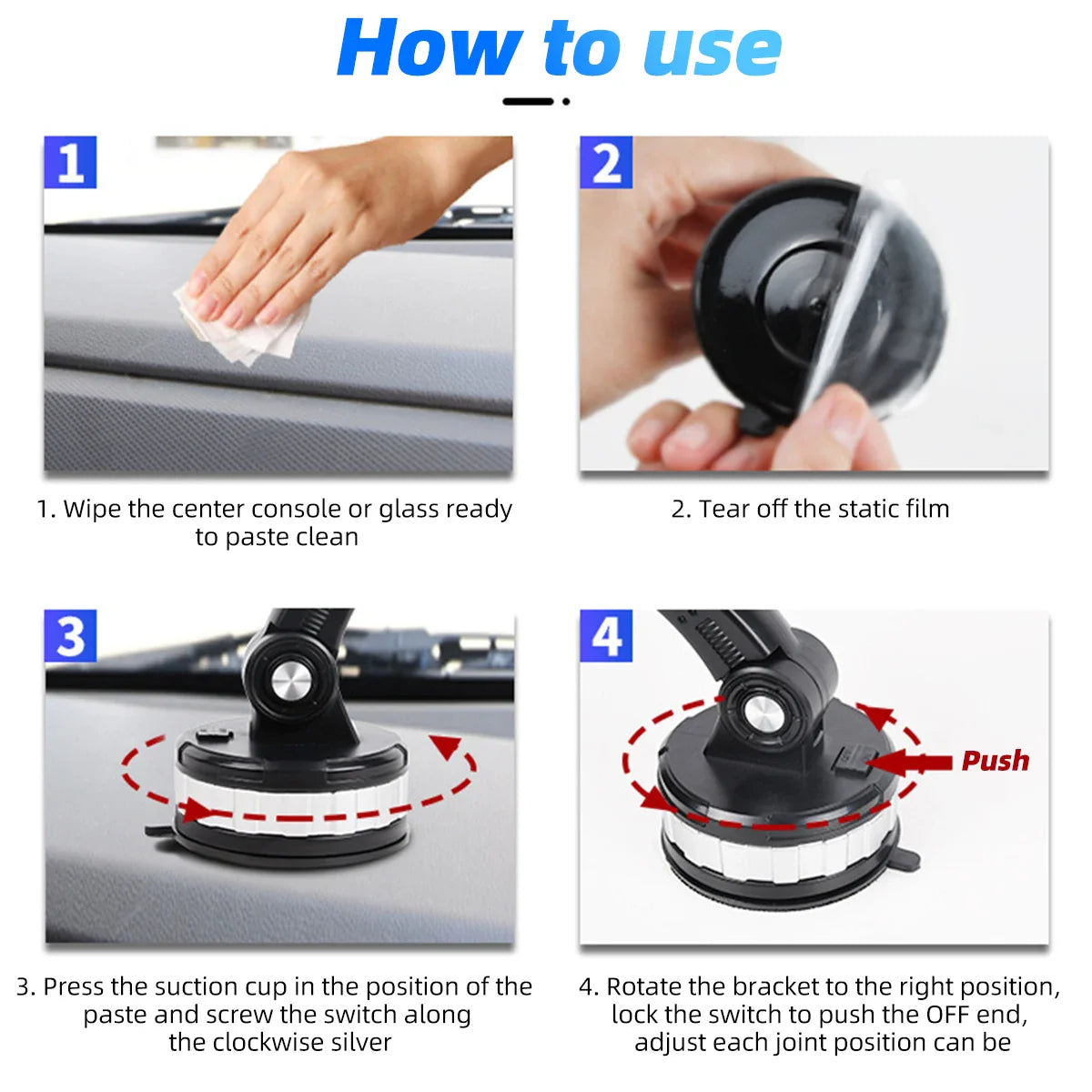 Car Suction Cup Adjustable Mobile Holder