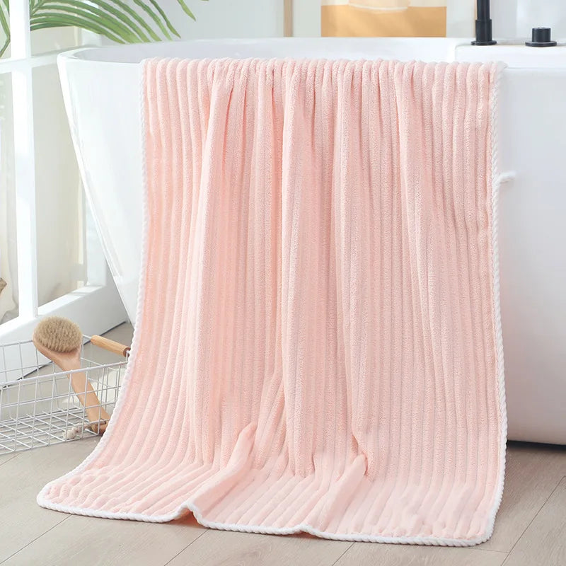 Quick Absorption Coral Plush Towel