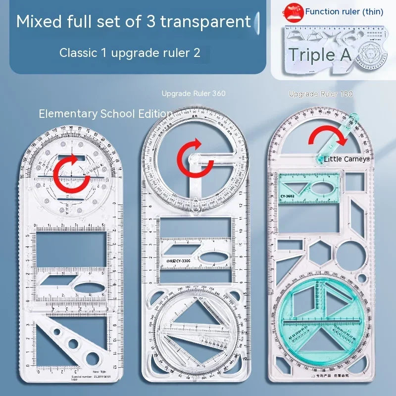 Rotatable Mathematical Geometry Ruler