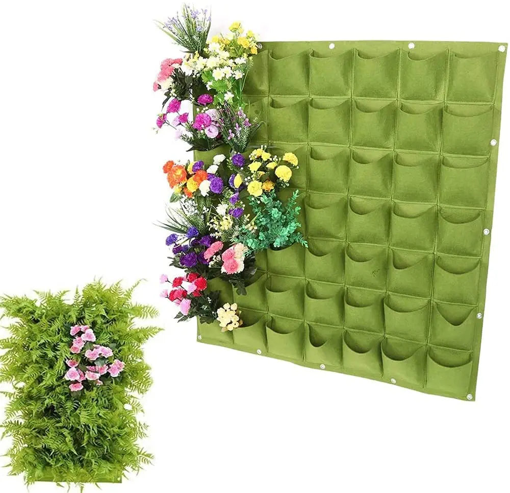 Wall Mounted Planting Grow Bags- 49 Pockets