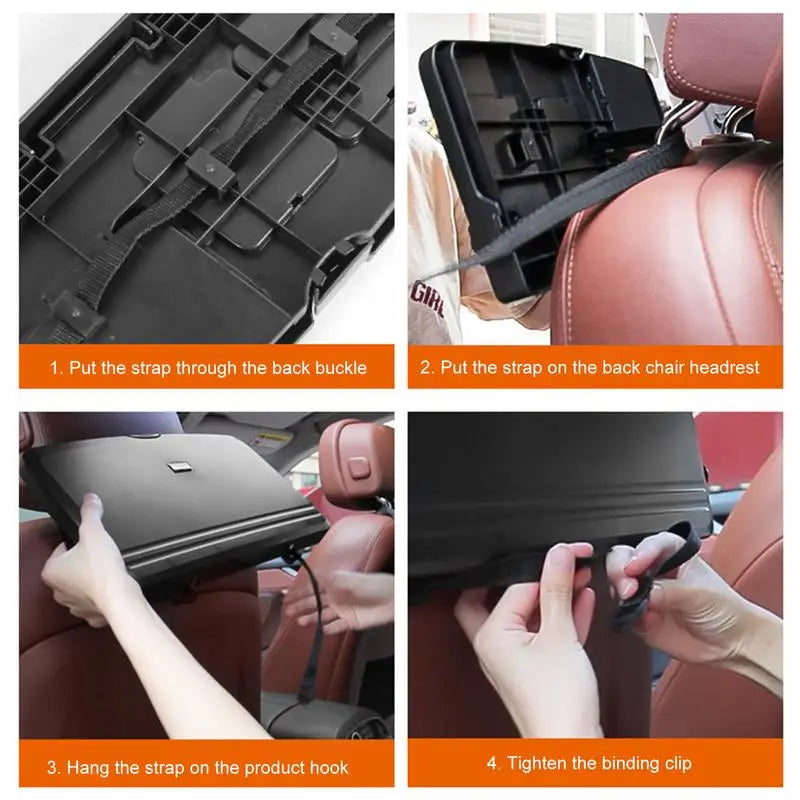 Multipurpose Foldable Car Headrest Tray