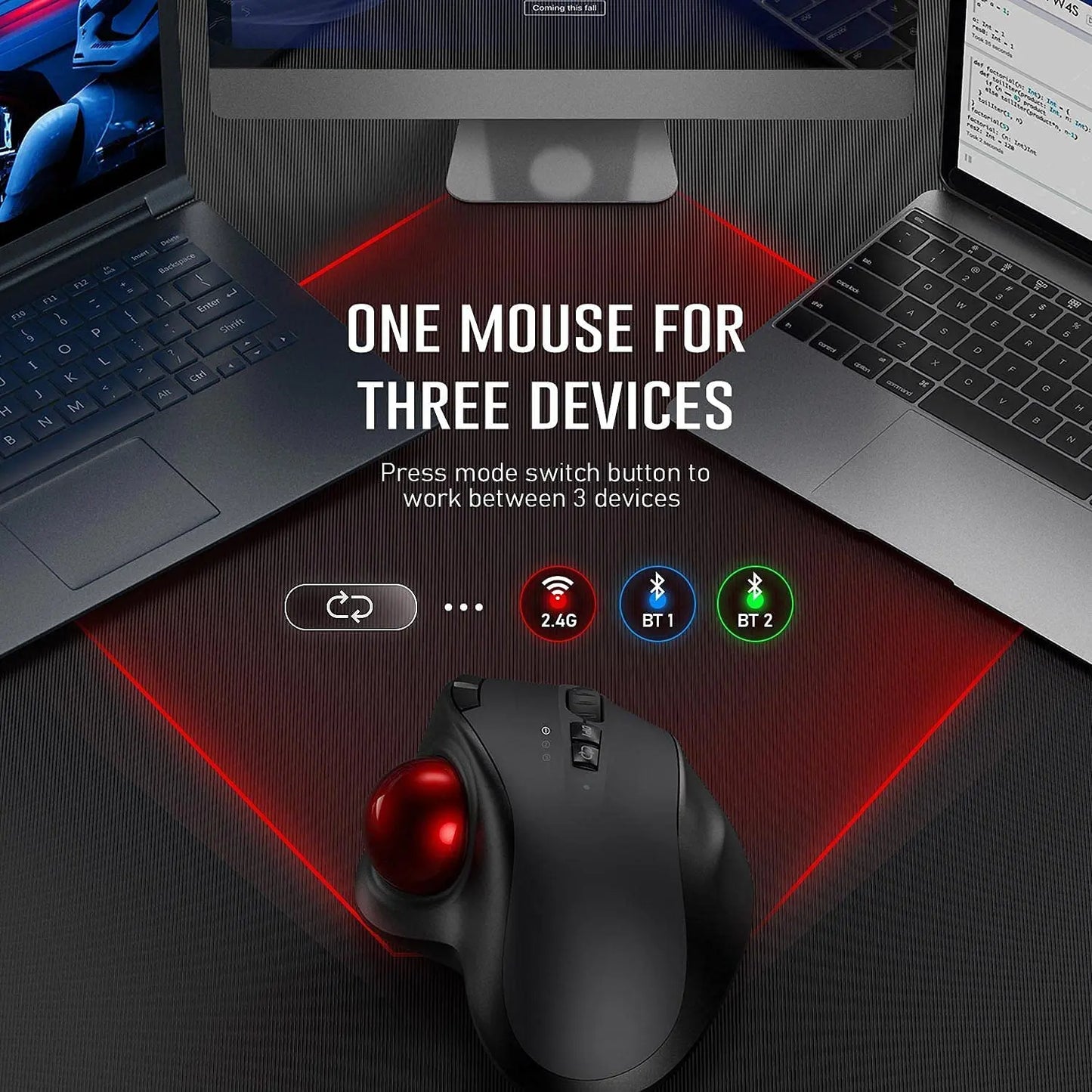 Ergonomic Wireless Trackball Mouse