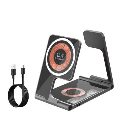 3 in 1 Foldable Magsafe Wireless Charger - Wholesalus