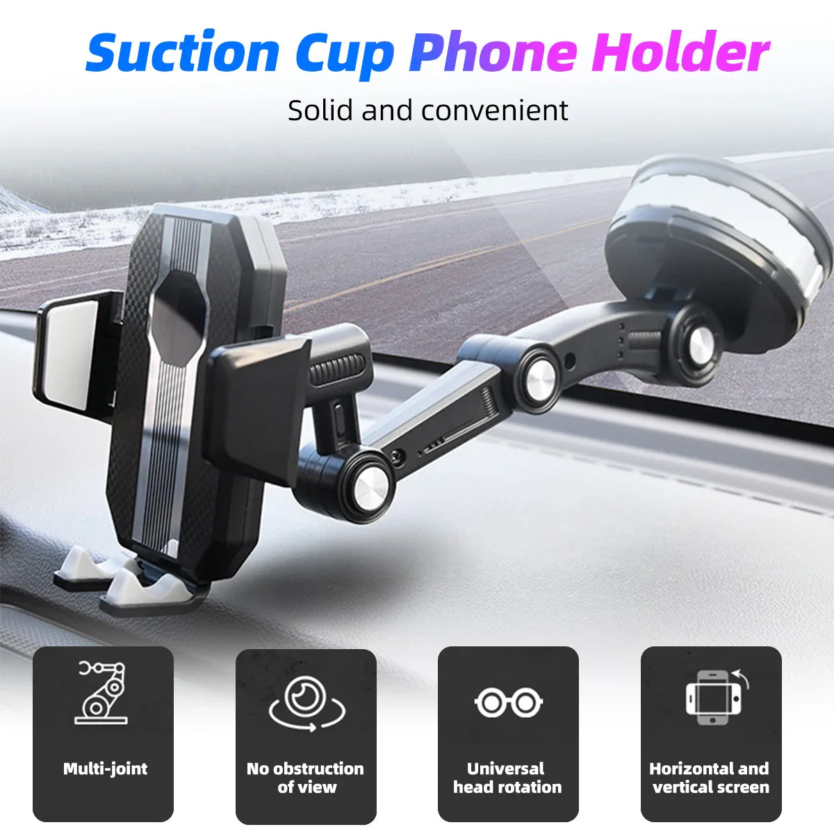 Car Suction Cup Adjustable Mobile Holder