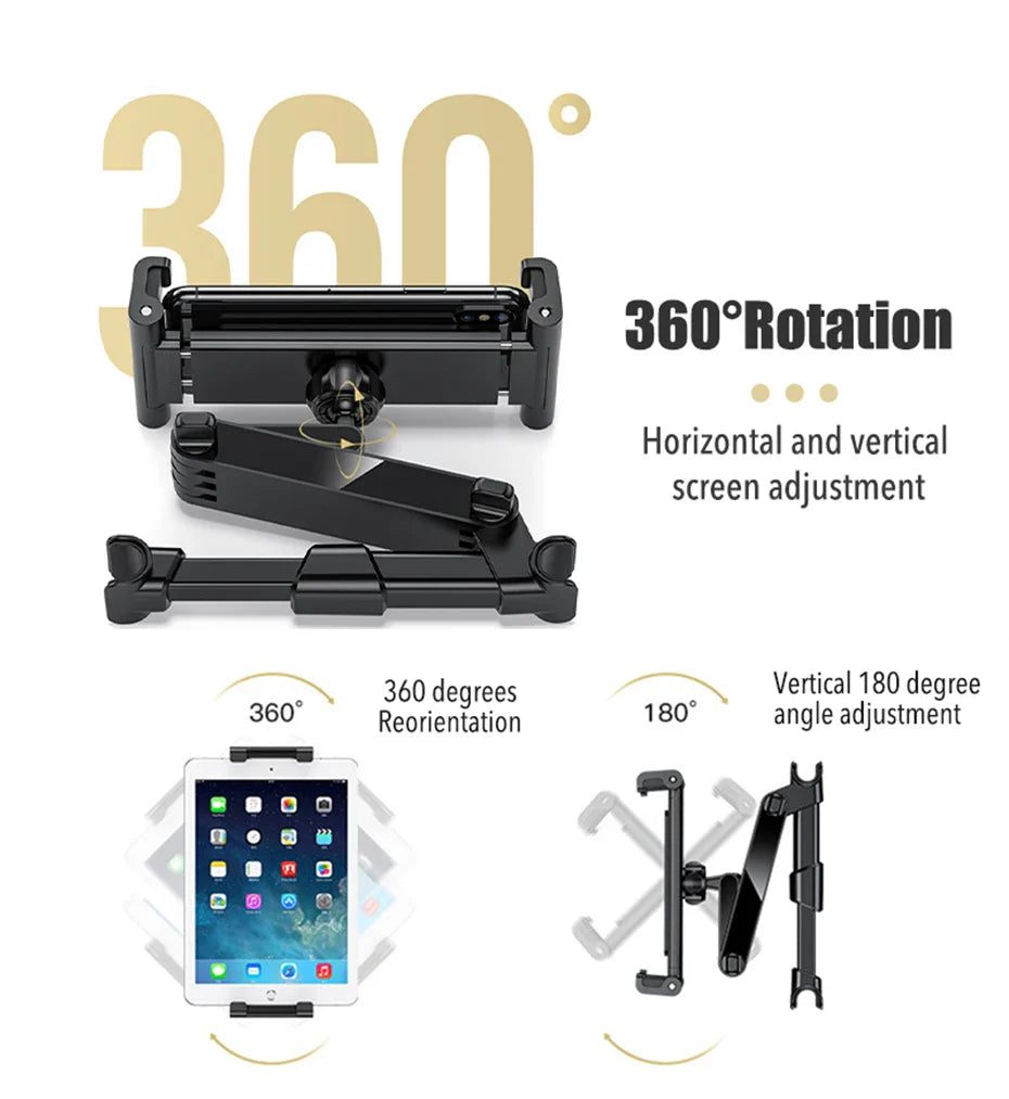 Telescopic Retractable Car Headrest Mount Phone Holder