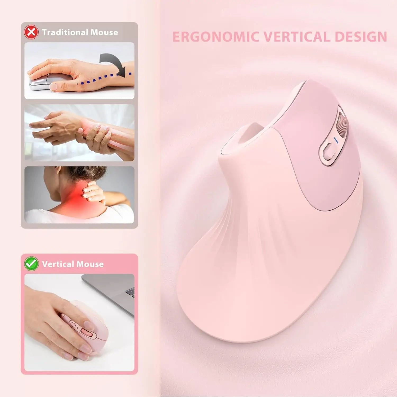 Ergonomic Wireless Vertical Mouse - Wholesalus