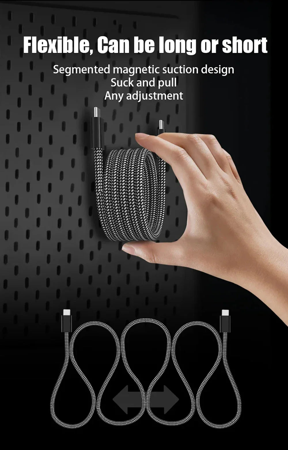 Magnetic Retractable Fast Charging Data Cable - Wholesalus