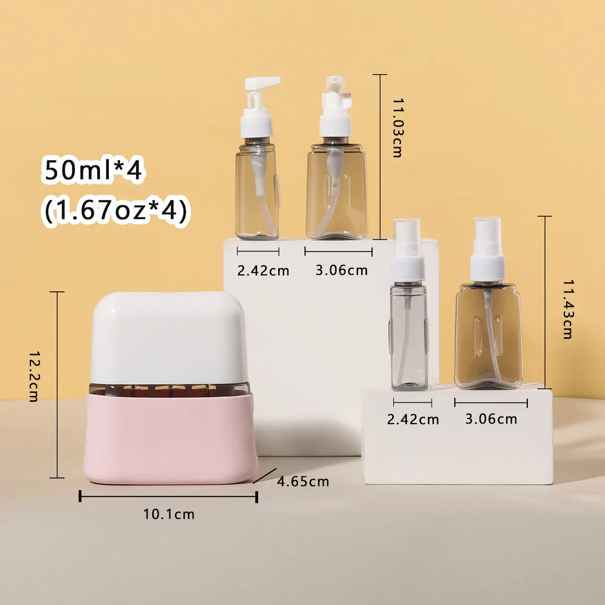 Portable Travel Spray Bottle Set