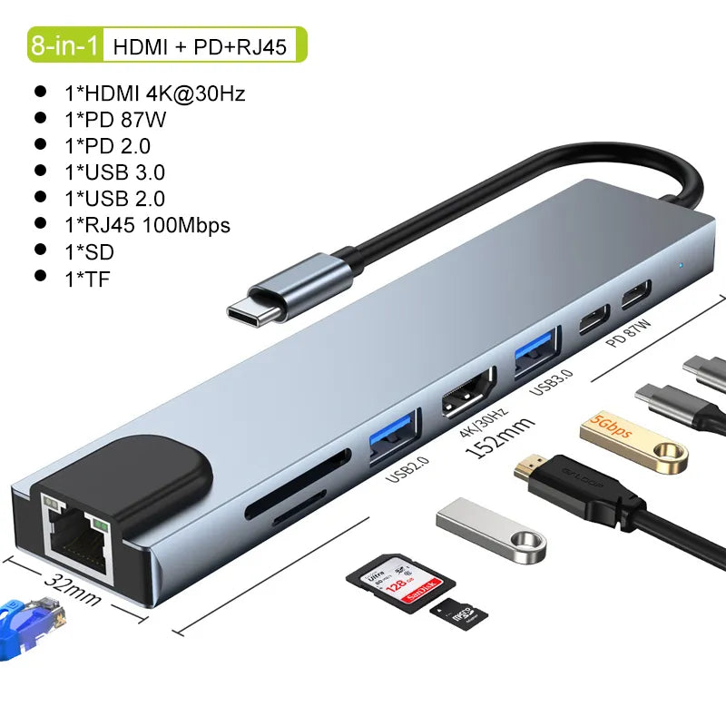 Type-C Docking Station USB Adapter