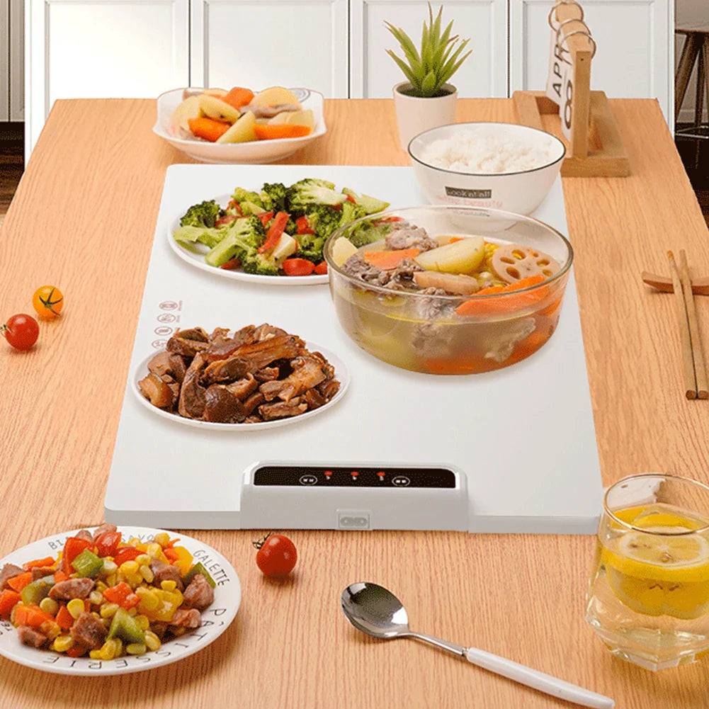 Foldable Food Warmer Tray with Adjustable Temperature