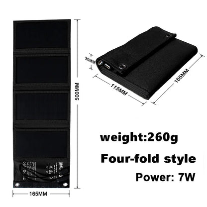 Portable Solar Panel USB Power Bank - Wholesalus
