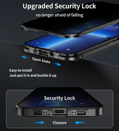 Double Sided Magnetic Glass Anti-Peep Mobile Case - Wholesalus