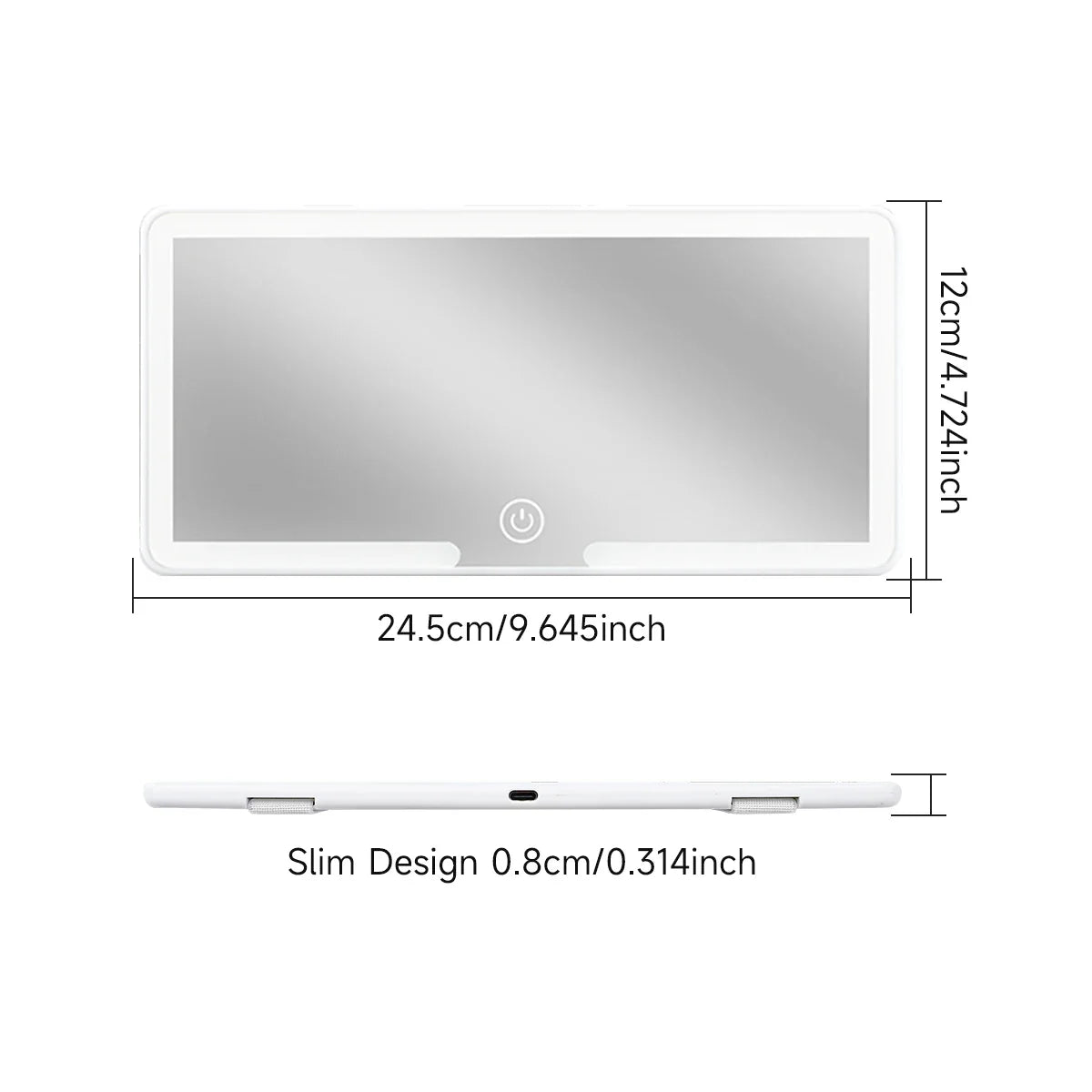 Universal Rechargeable Car Sun Visor LED Mirror