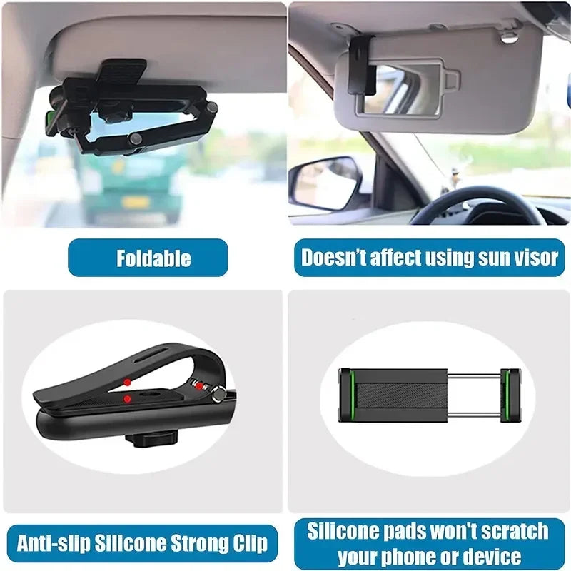 Universal Sun Visor Adjustable Car Phone Holder