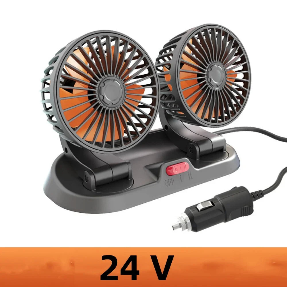 Portable Dual Head Car Air Cooling Fan