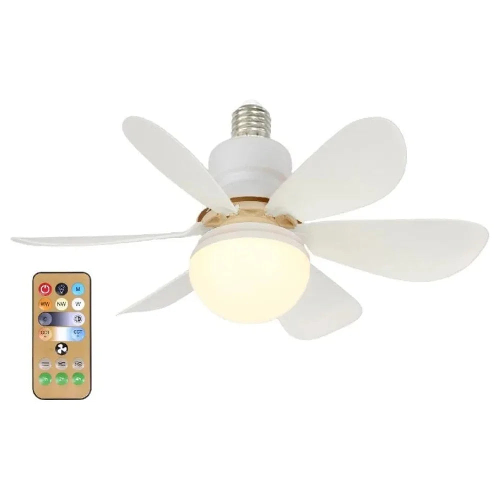 Socket Ceiling Fan with Light