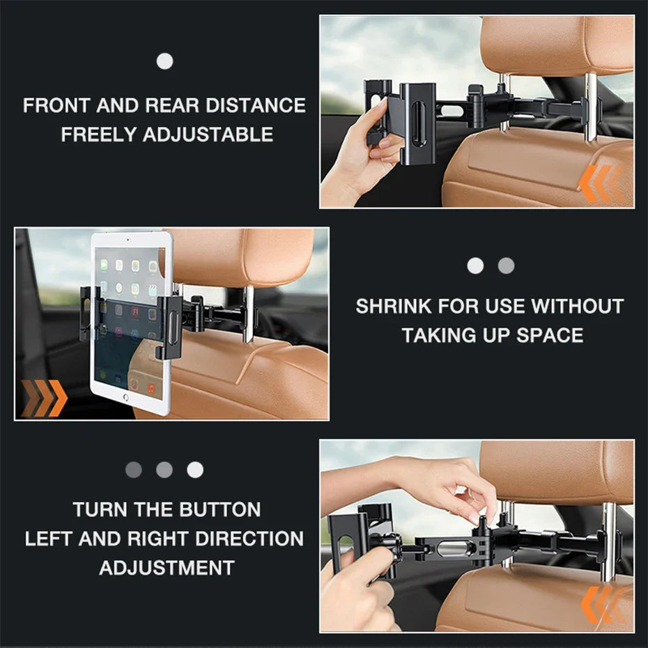 Telescopic Retractable Car Headrest Mount Phone Holder