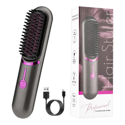Wireless Hair Straightener Comb - Wholesalus