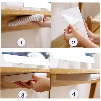Self-Adhesive Desk Hidden Storage Box - Wholesalus