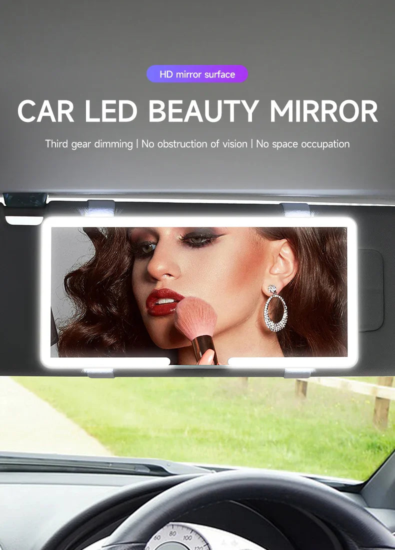 Universal Rechargeable Car Sun Visor LED Mirror