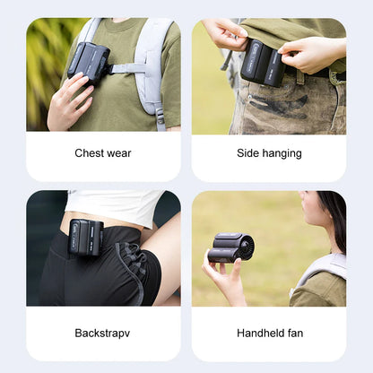 Rechargeable Hanging Waist Clip Fan - Wholesalus