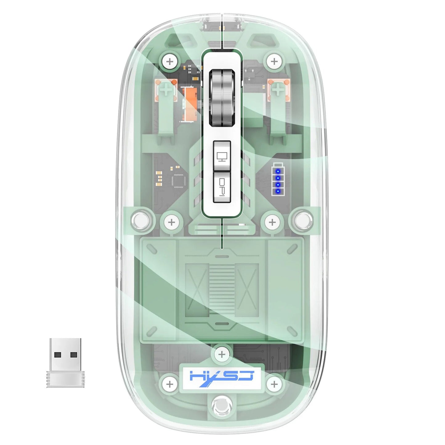 Transparent Wireless Bluetooth Mouse