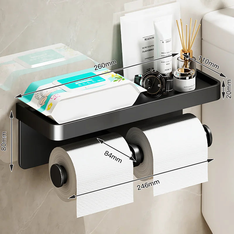 Wall-Mounted Aluminum Alloy Tissue holder - Wholesalus