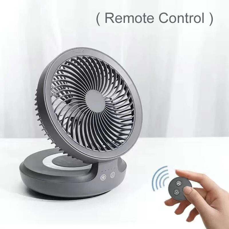 USB Rechargeable Fan with Lamp