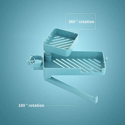 Double Floor Faucet Swivel Sponge Drain Rack - Wholesalus