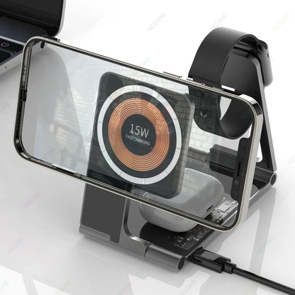 3 in 1 Foldable Magsafe Wireless Charger - Wholesalus