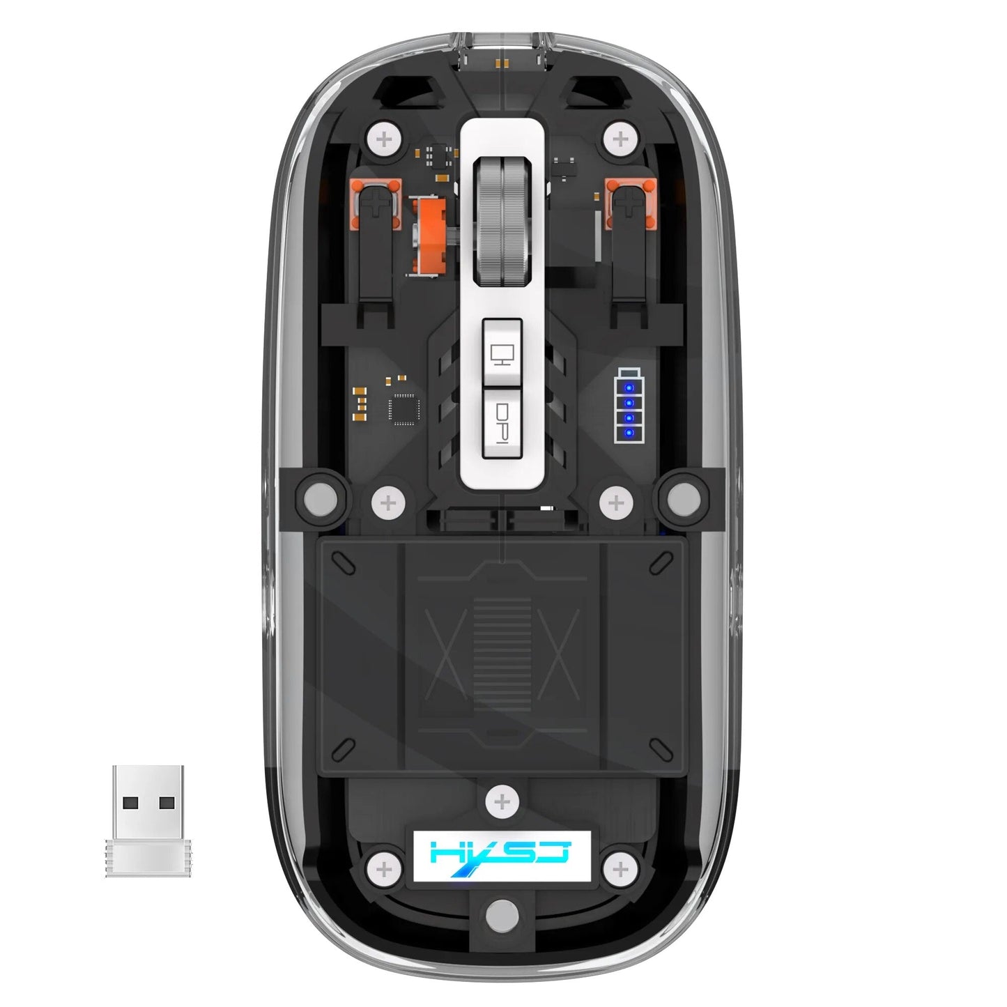 Transparent Wireless Bluetooth Mouse