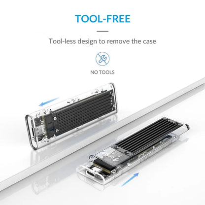Transparent Hard Drive SSD Enclosure - Wholesalus