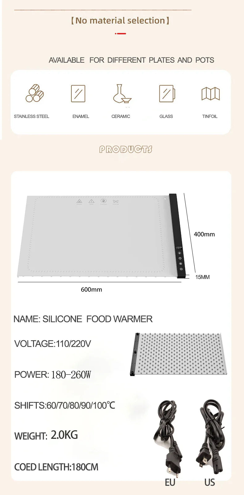 Foldable Silicone Heating Tray