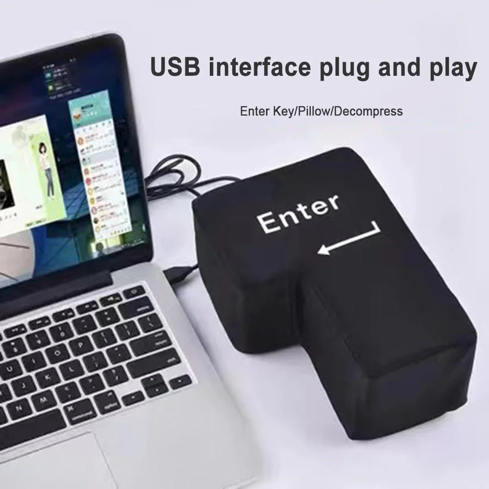 Soft Anti-Stress Enter Key Pillow