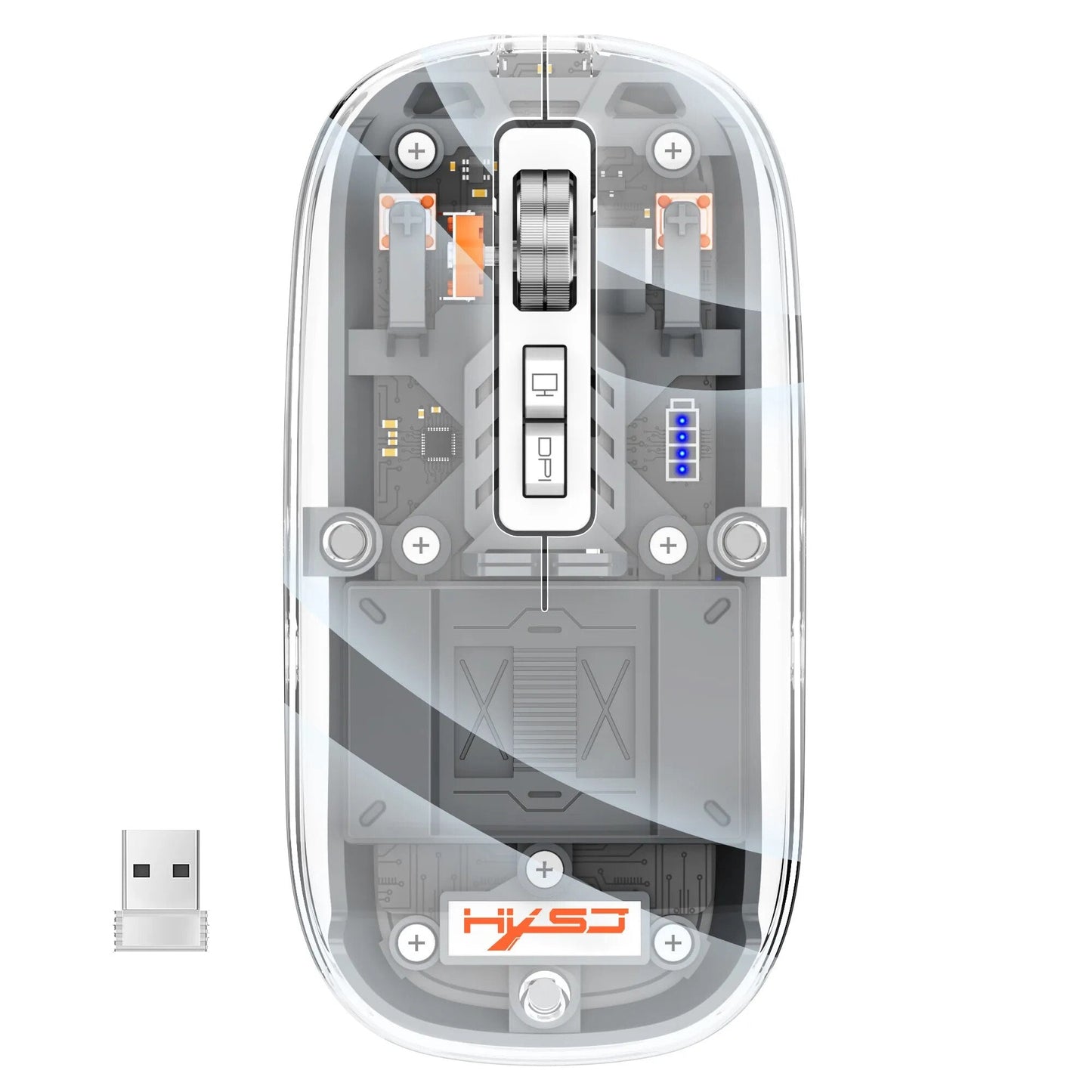 Transparent Wireless Bluetooth Mouse