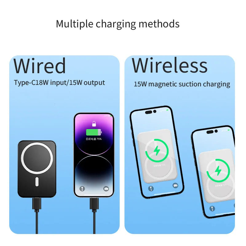 Magnetic Wireless Power Bank with Kickstand - Wholesalus