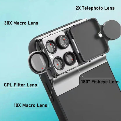 5 in 1 Mobile Fisheye Telephoto Lens Case - Wholesalus
