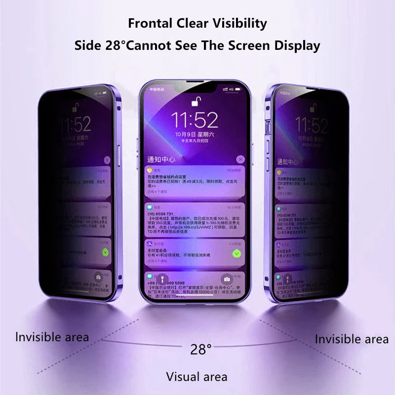 Double Sided Magnetic Glass Anti-Peep Mobile Case - Wholesalus