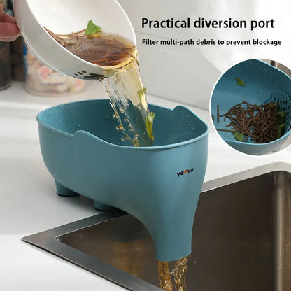 Decorative Elephant Drain Basket - Wholesalus