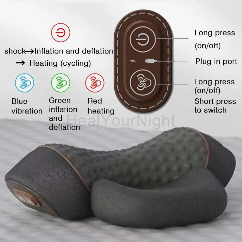 Hot Compression Vibrating Massage Pillow