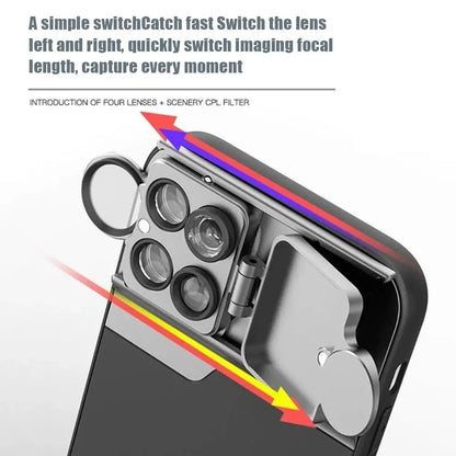 5 in 1 Mobile Fisheye Telephoto Lens Case - Wholesalus