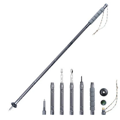 Multifunctional Aluminium Alloy Hiking Stick - Wholesalus