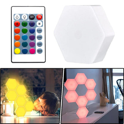 Touch Sensor RGB LED Hexagon Lamp - Wholesalus