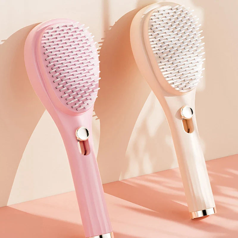 Retractable Self Cleaning Comb