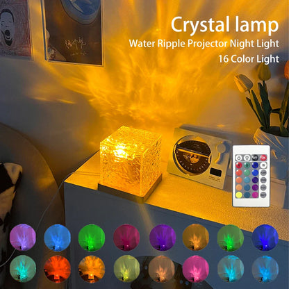 Dynamic Rotating Water Ripple Crystal Lamp - Wholesalus